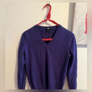 Uniqlo V-Neck Sweater in Purple